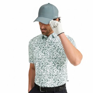 PING Gilmore Herren Polo, white/gorse green multi