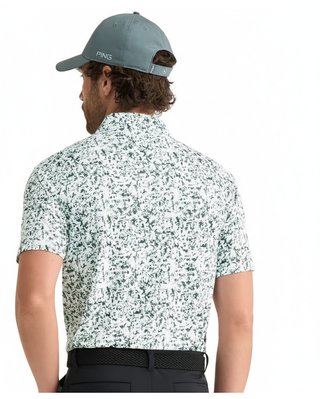 PING Gilmore Herren Polo, white/gorse green multi