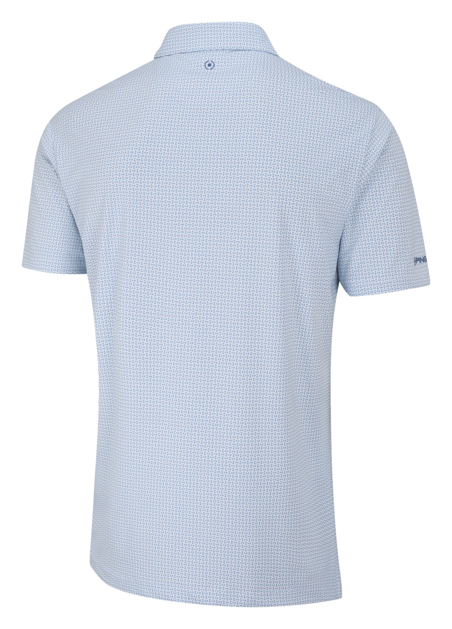 PING Gilmore Herren Polo, weiß/dusty blue
