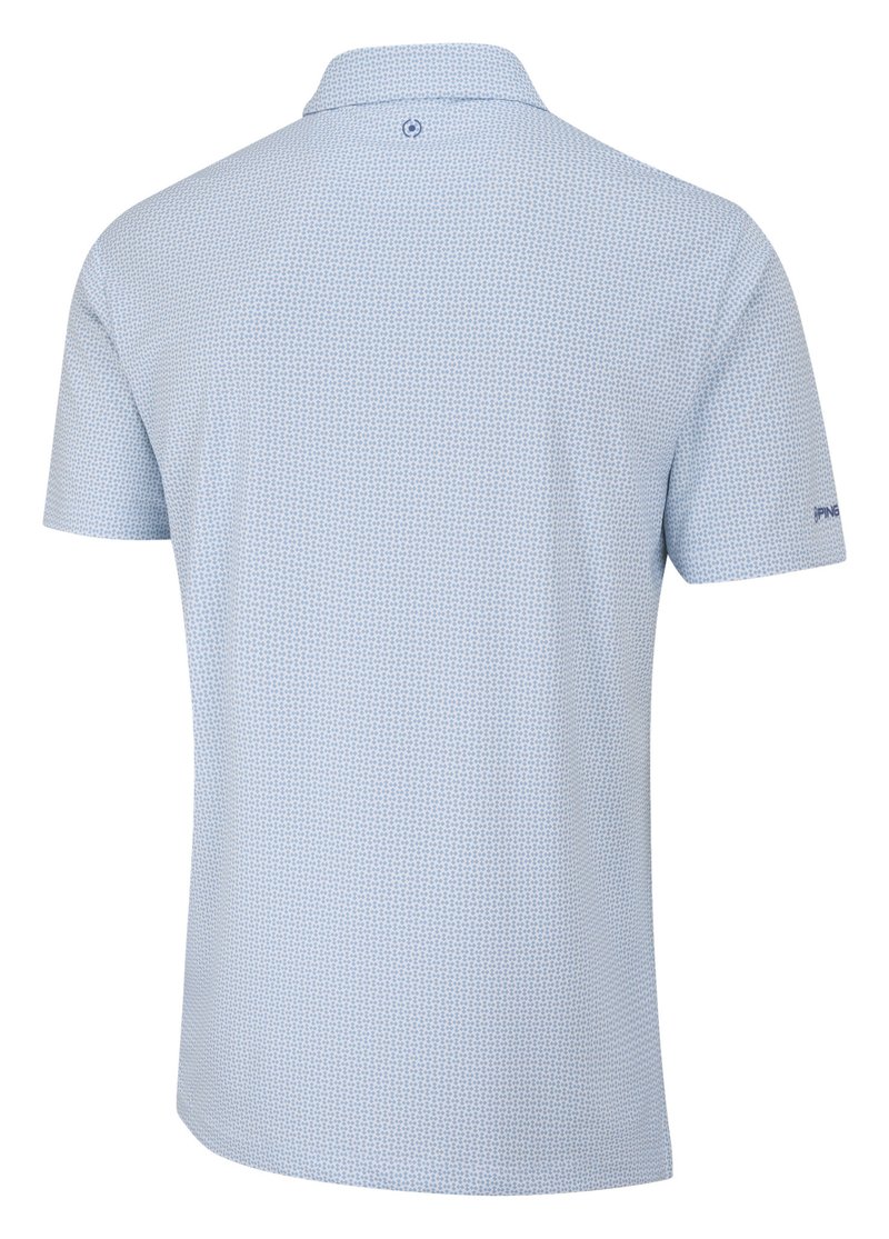 PING Gilmore Herren Polo, weiß/dusty blue