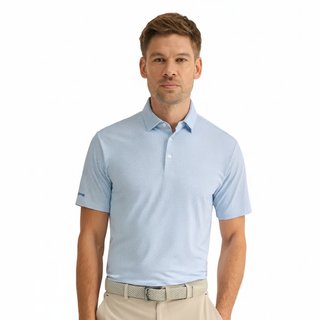 PING Gilmore Herren Polo, weiß/dusty blue