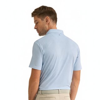 PING Gilmore Herren Polo, weiß/dusty blue