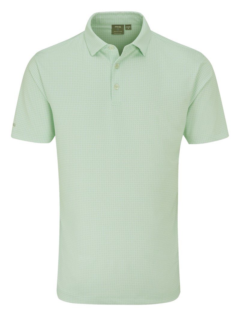 PING Gilmore Herren Polo, Jade/Weiß