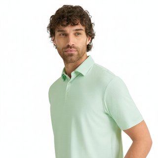 PING Gilmore Herren Polo, Jade/Weiß