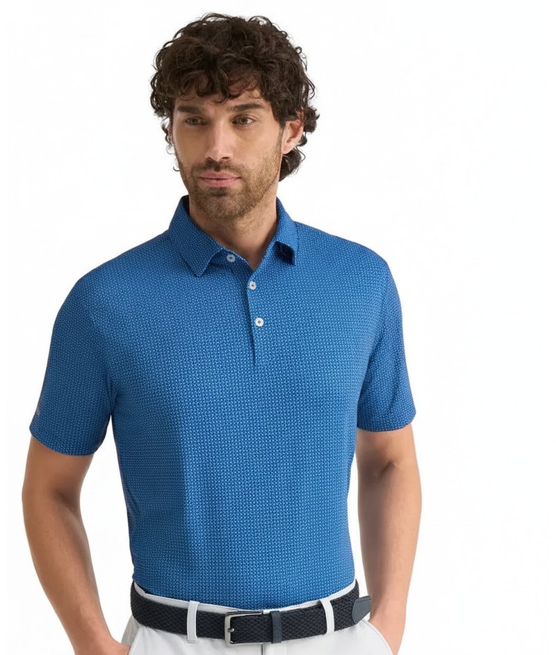 PING Gilmore Herren Polo, midnight/infinity blue