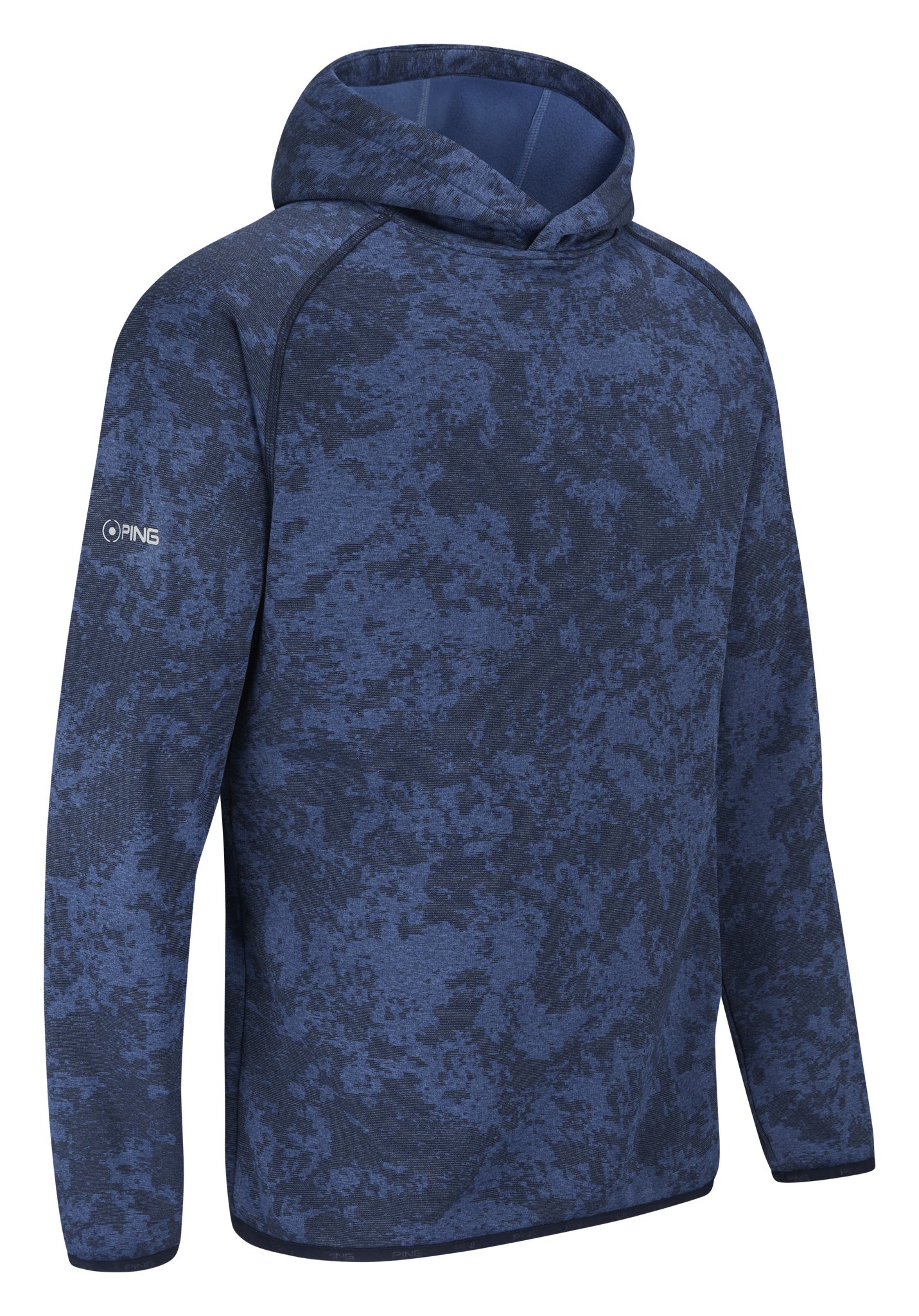 PING Saul Herren Hoodie Sweatshirt, Deep Sea Blue Camo