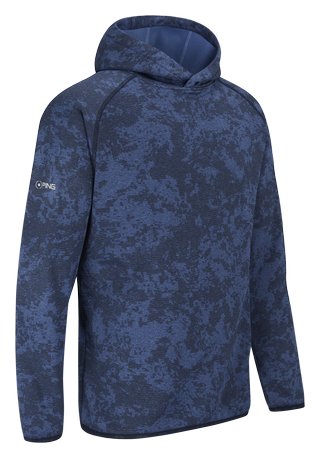 PING Saul Herren Hoodie Sweatshirt, Deep Sea Blue Camo