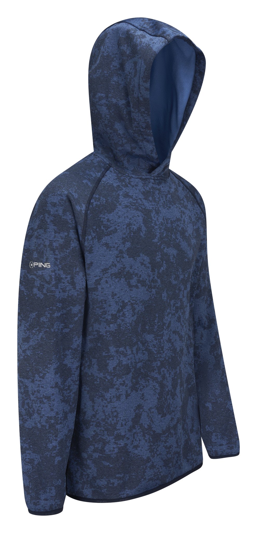PING Saul Herren Hoodie Sweatshirt, Deep Sea Blue Camo
