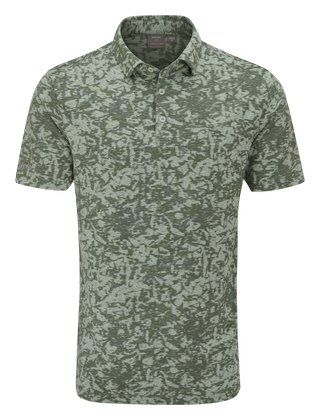 PING Marek Camo Jacquard Herren Polo, Jade Multi