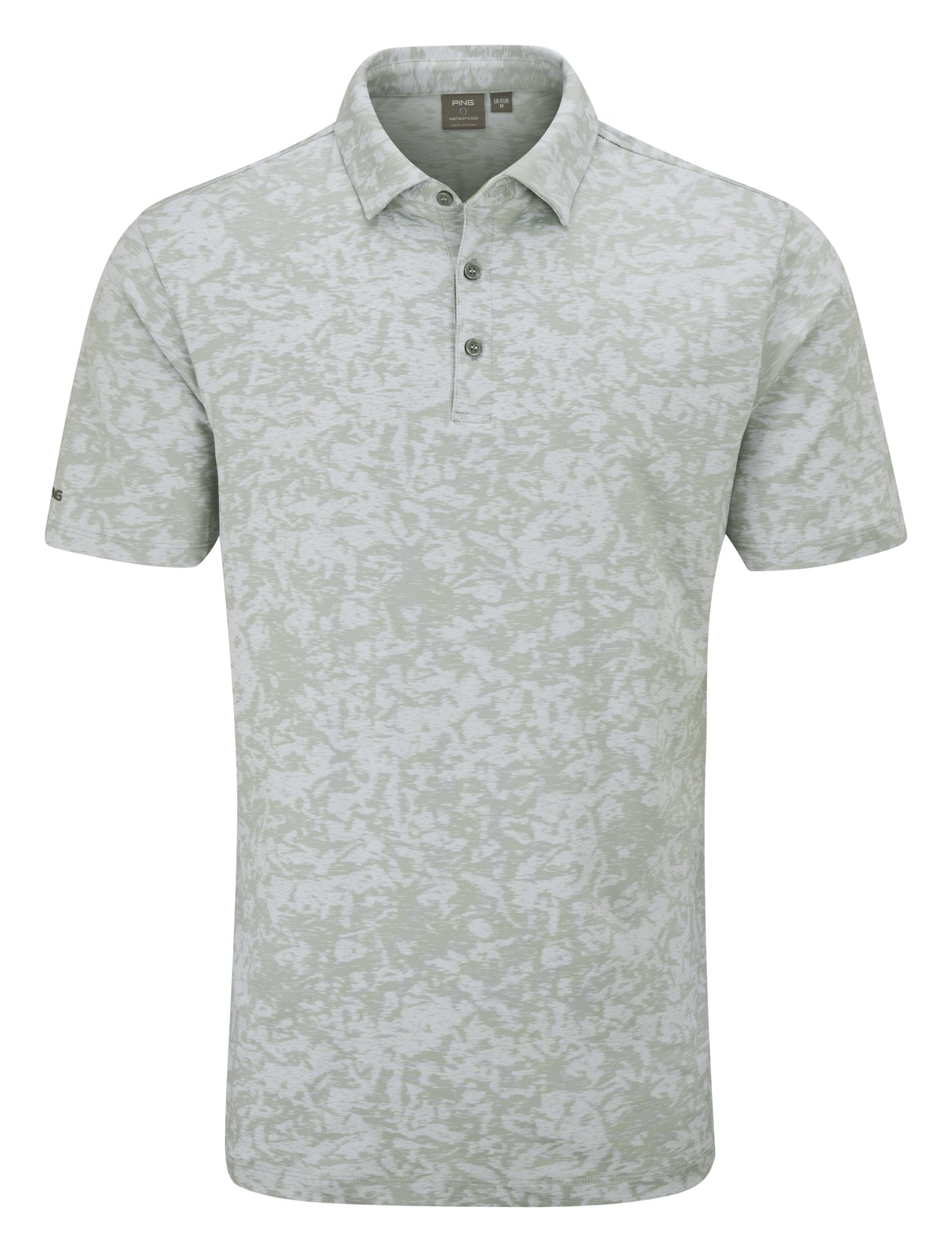 PING Marek Camo Jacquard Herren Polo, silver multi