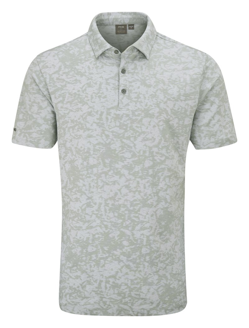 PING Marek Camo Jacquard Herren Polo, silver multi