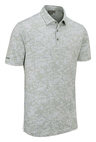 PING Marek Camo Jacquard Herren Polo, silver multi