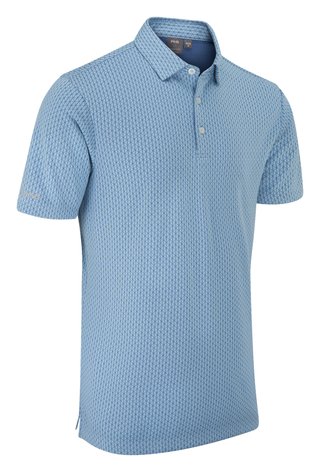 PING Hershel Herren Polo, dusty blue multi