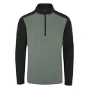 PING Ramsey Half Zip Ribbed Fleece Herren Pullover, Laurel Marl/Black
