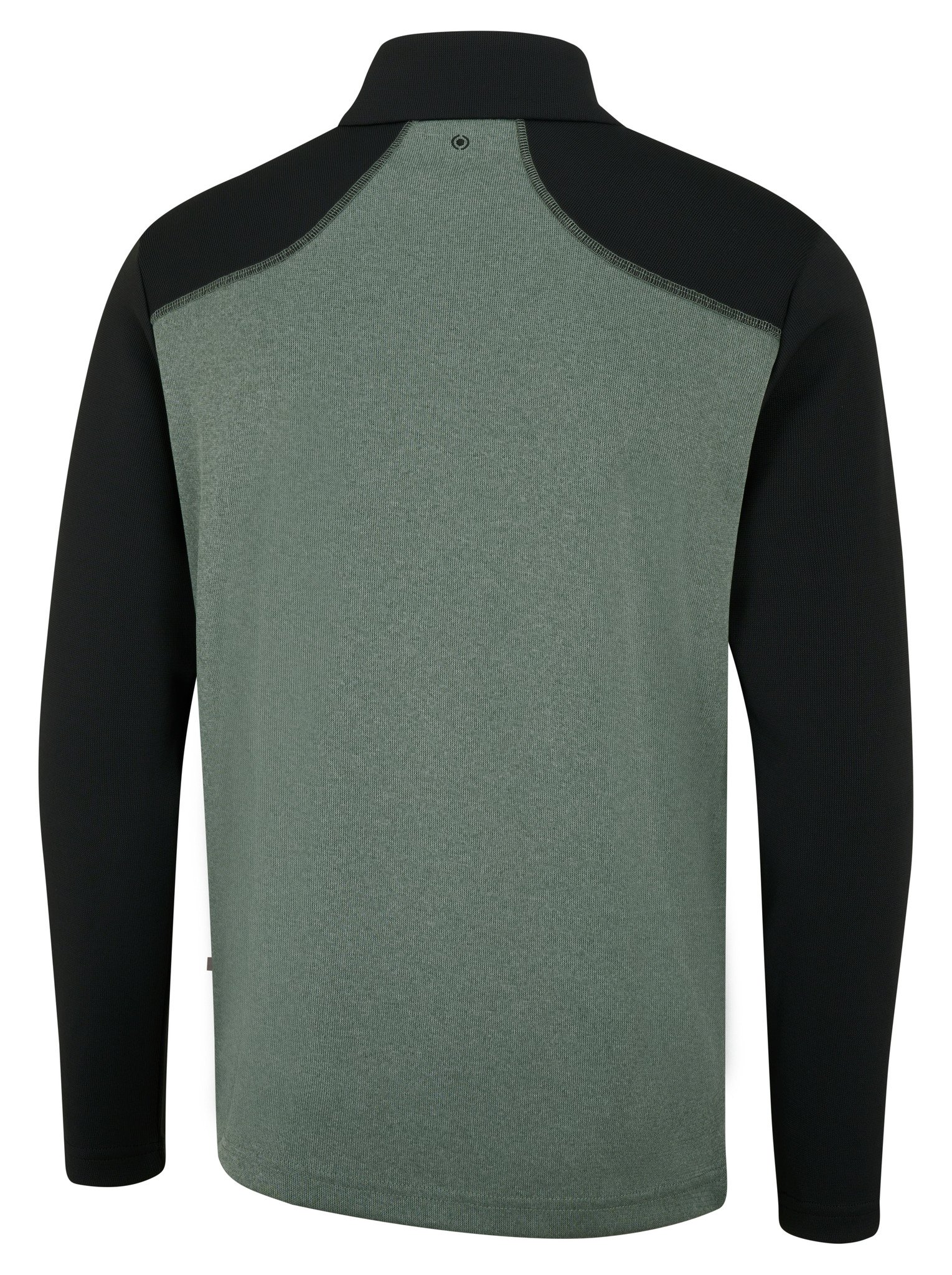 PING Ramsey Half Zip Ribbed Fleece Herren Pullover, Laurel Marl/Black