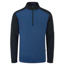 PING Ramsey half zip ribbed fleece Herren Pullover, inky marl/navy