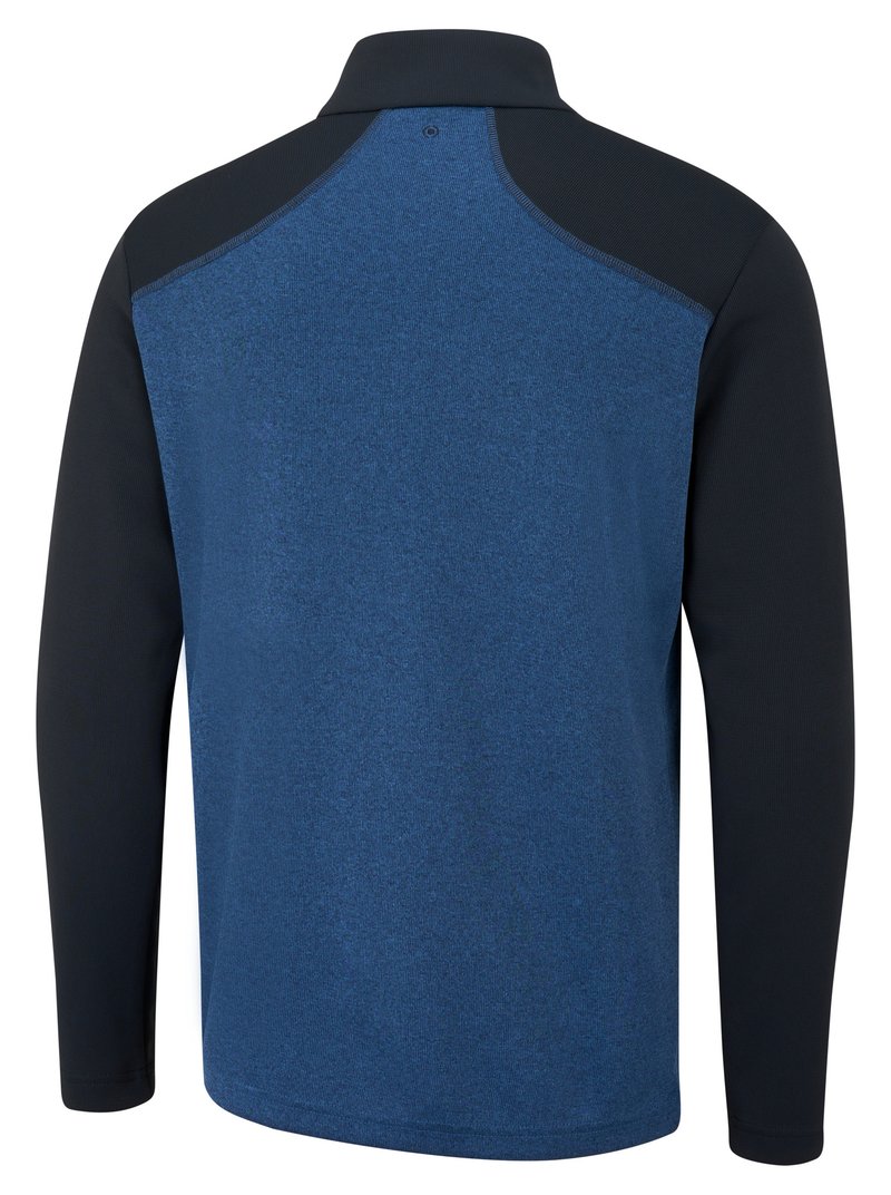 PING Ramsey half zip ribbed fleece Herren Pullover, inky marl/navy