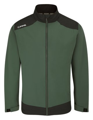 PING AquaDrive Waterproof Herren Jacke, gorse green/black