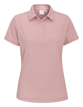 PING Mave Damen Polo, coral blush/white