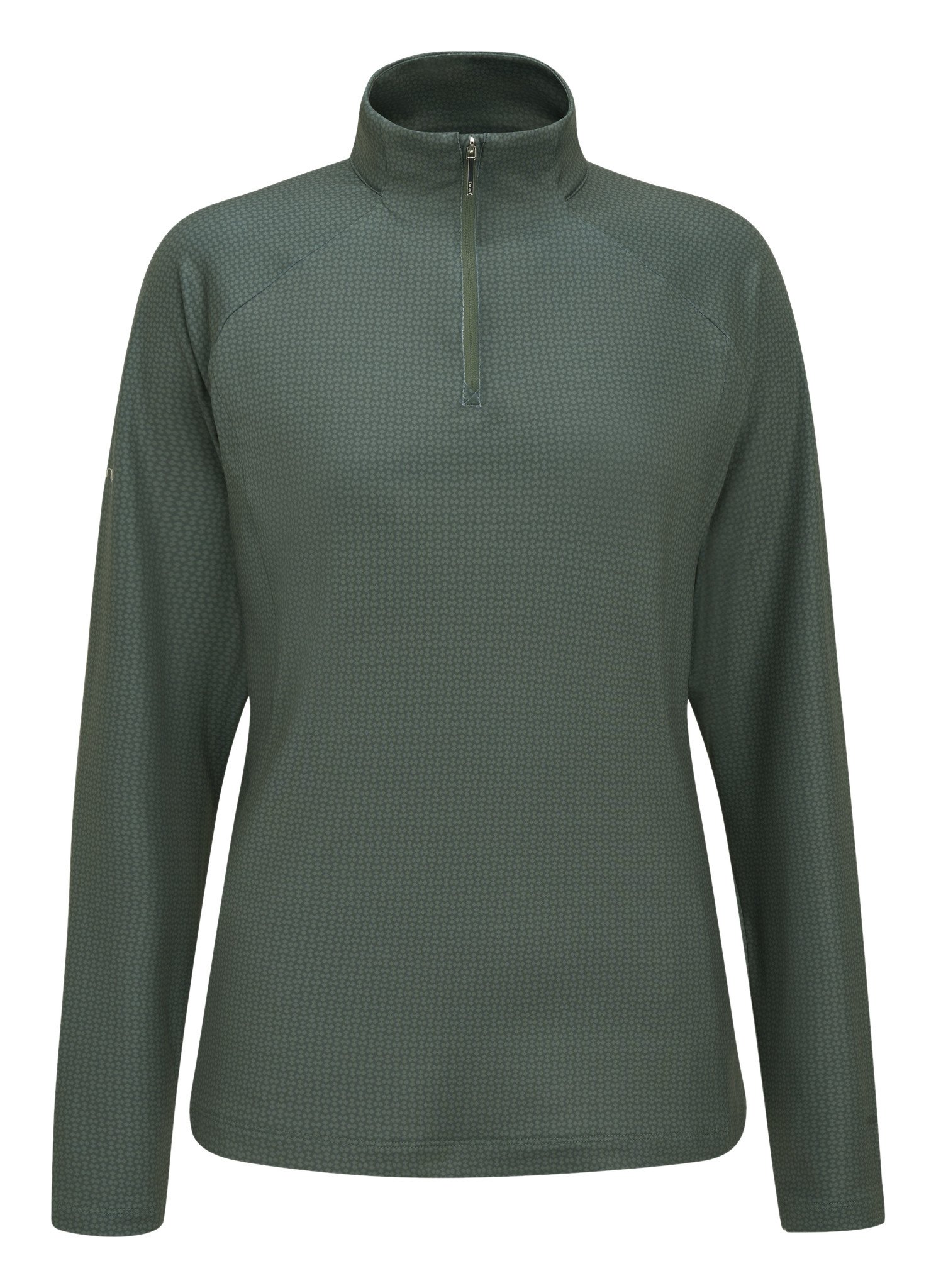 PING Jasmine Printed Langarm Damen Top, gorse green/laurel