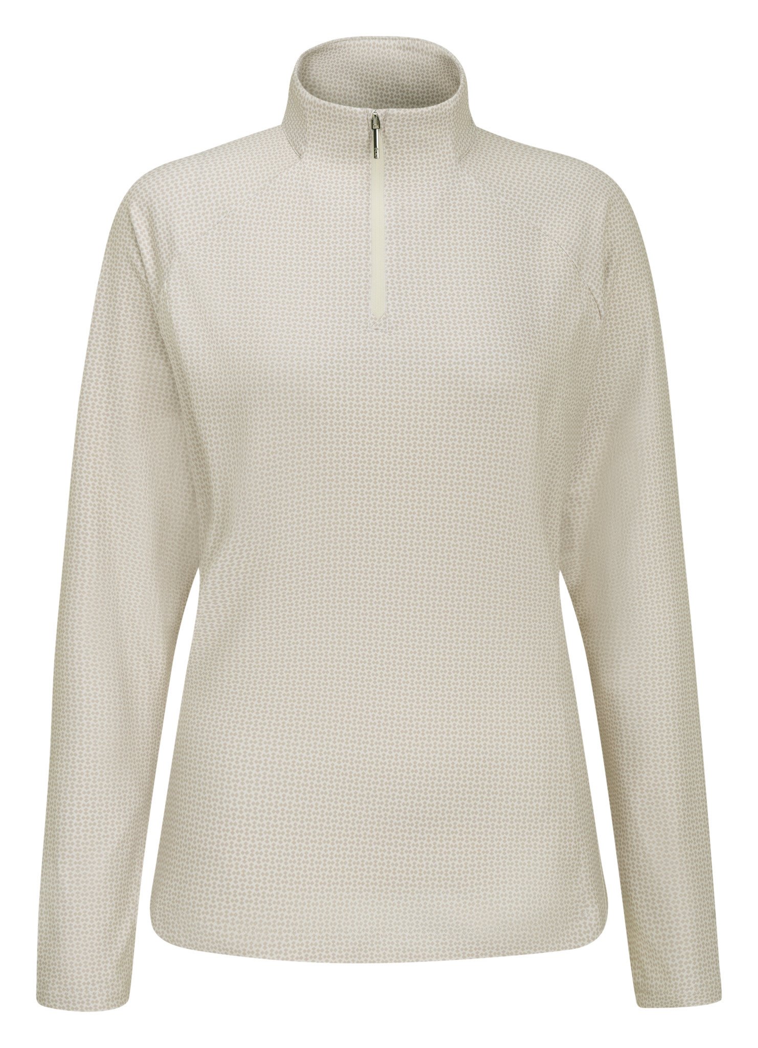PING Jasmine Printed Langarm Damen Top, egret/tawny