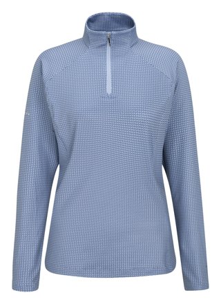 PING Jasmine Printed Langarm Damen Top, viola/blue indigo