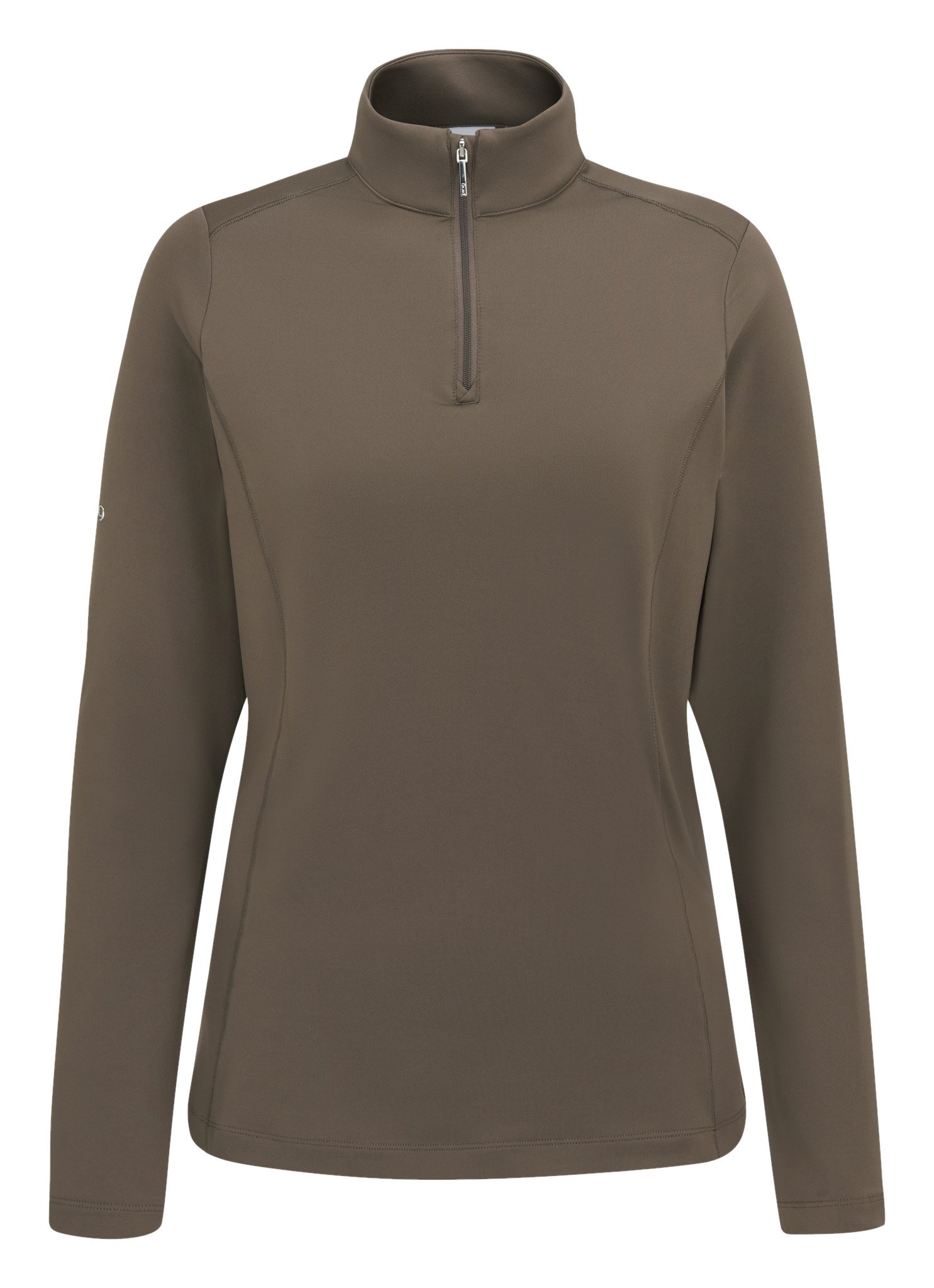 PING Aveline Half Zip Damen Langarmshirt, Coffee