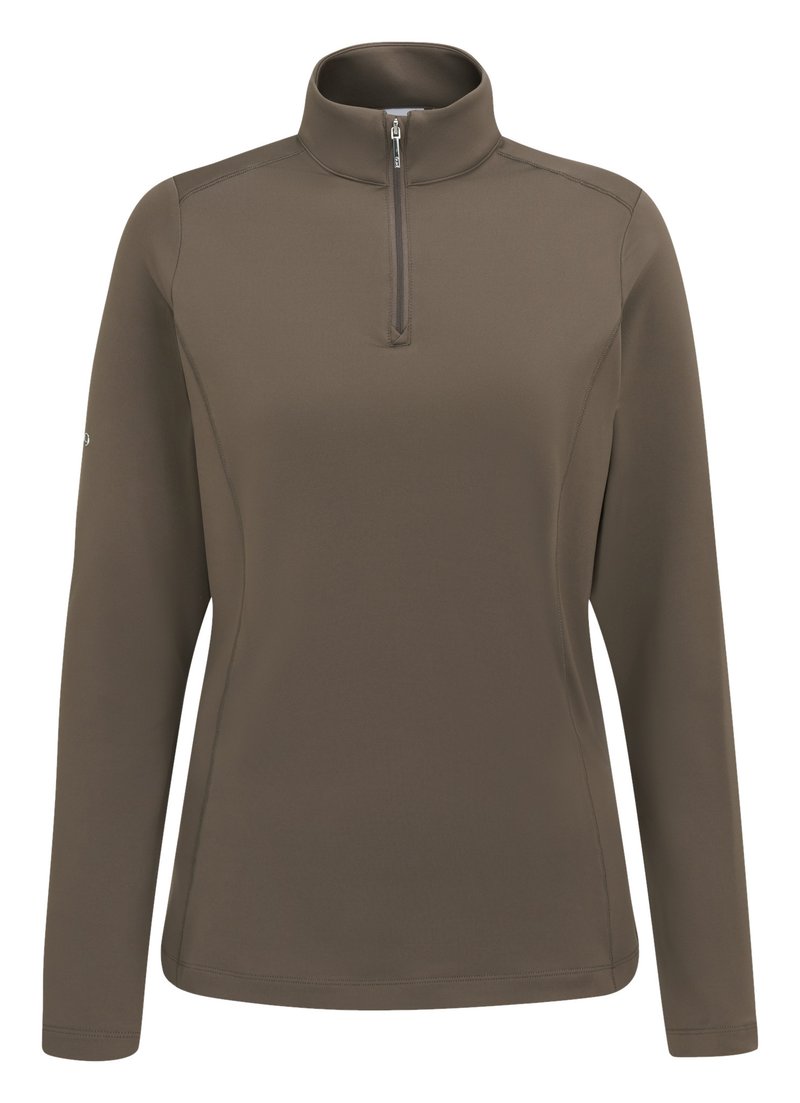 PING Aveline Half Zip Damen Langarmshirt, Coffee