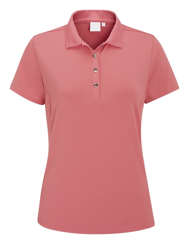 PING Sedona Damen Polo, Coral Blush