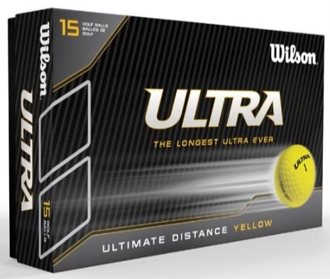 Wilson Ultra Ultimate Distance Yellow Golfbälle, 15 St.