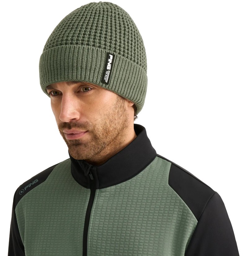 PING Quintin SensorWarm Knit Herren Mütze, laurel