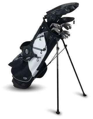 U.S. Kids Golf TS6-63 10-Club Junior Golfset, Graphit, stand bag, schwarz/weiß/grau