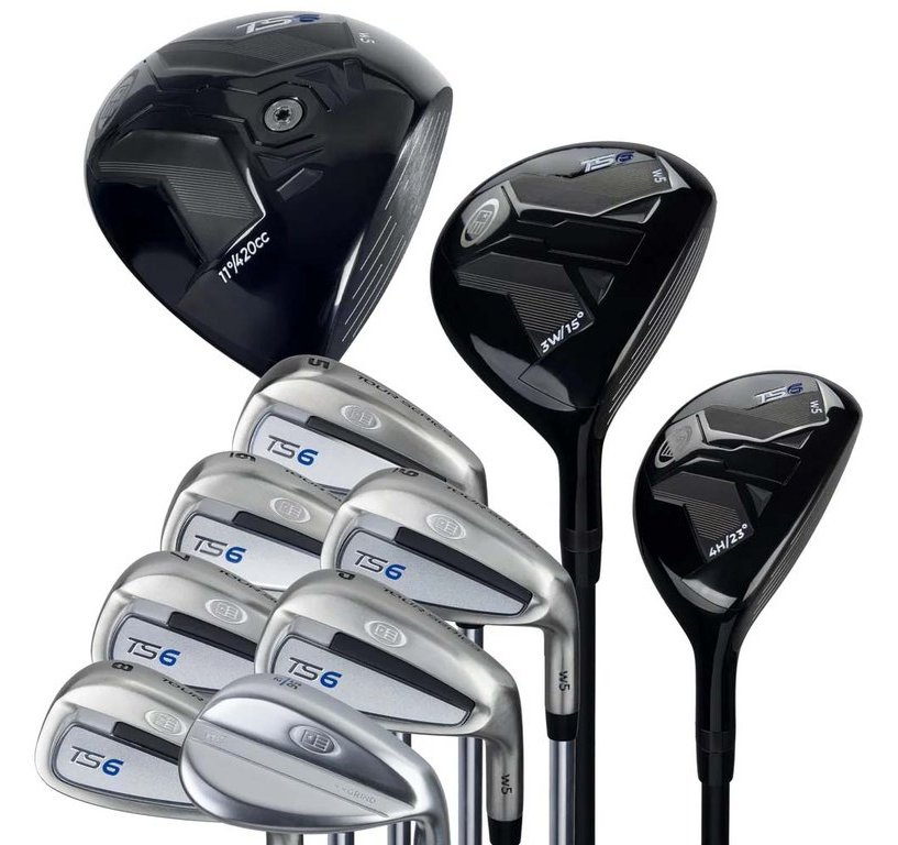 U.S. Kids Golf TS6-63 10-Club Junior Golfset, Graphit, stand bag, schwarz/weiß/grau