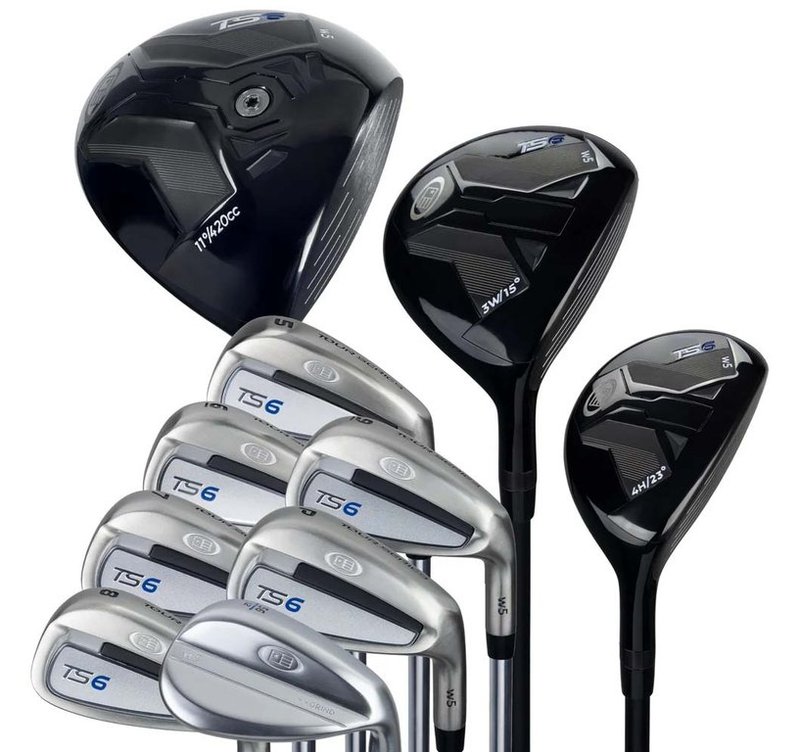 U.S. Kids Golf TS6-63 10-Club Junior Golfset, Graphit, stand bag, schwarz/weiß/grau
