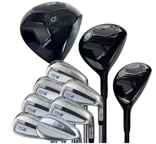 U.S. Kids Golf TS6-66 (167+cm) 10-Club Junior Golfset, Graphit, + Standbag, navy/white/grey