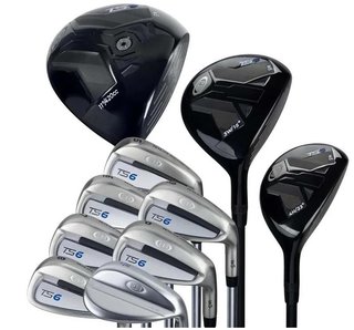 U.S. Kids Golf TS6-66 (167+cm) 10-Schläger Junior Golfset, Graphit, + Standbag, Navy/Weiß/Grau