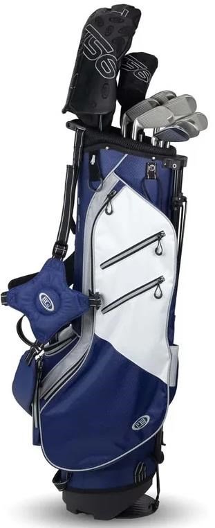 U.S. Kids Golf TS6-66 (167+cm) 10-Schläger Junior Golfset, Graphit, + Standbag, Navy/Weiß/Grau