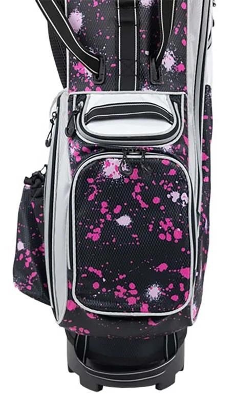 U.S. Kids Golf TS6-48 Junior Standbag, pink paint splatter