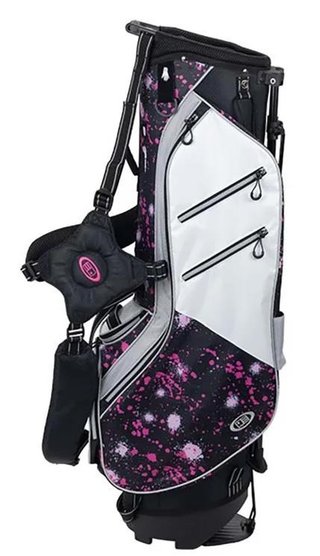 U.S. Kids Golf TS6-54 Stand Bag, Pink Paint Splatter