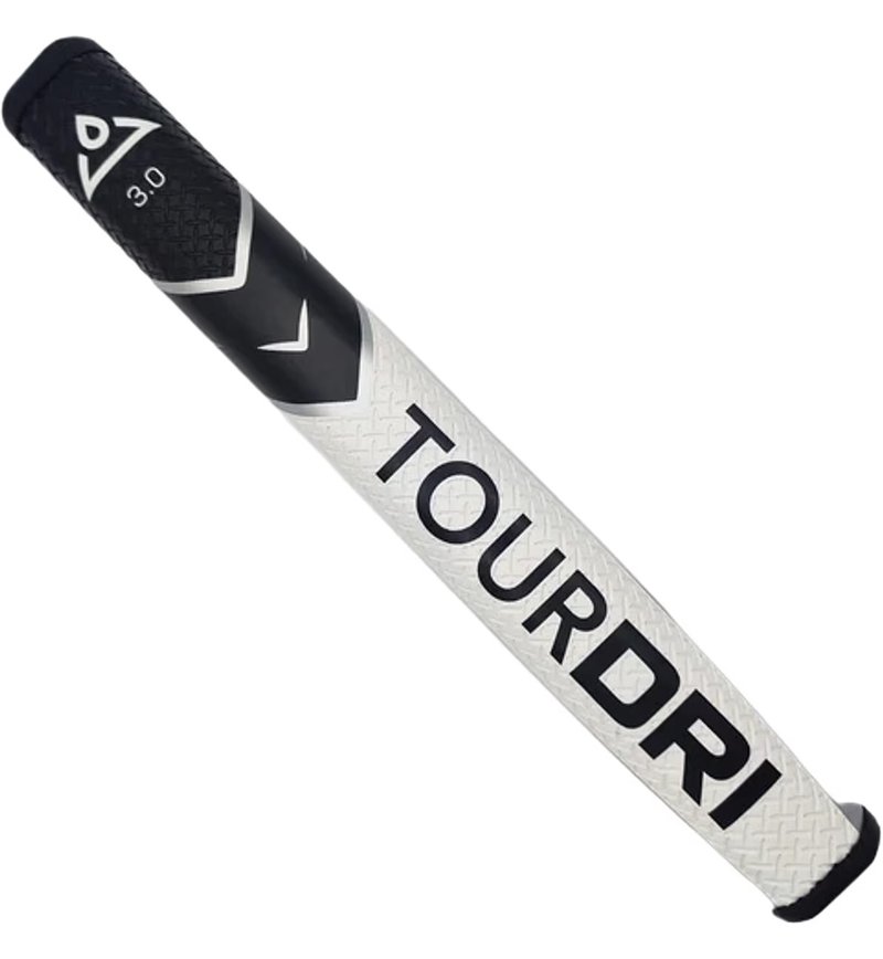 TourDri Flat Putter Grip 3.0 Putter Grip, Black/Large Flat