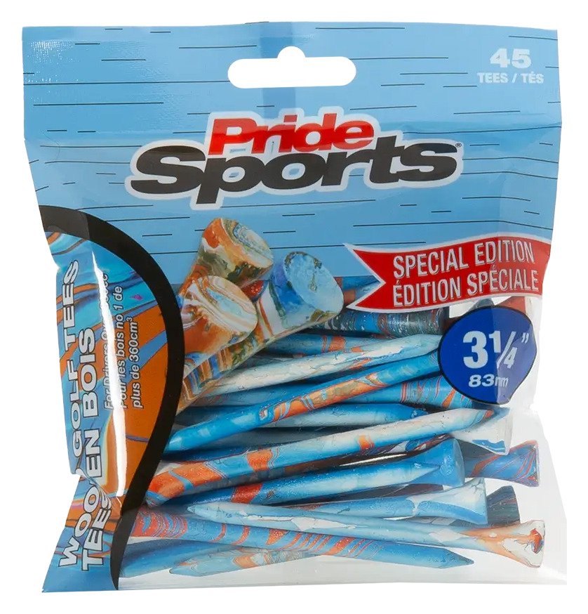 Pride Sports Special Edition Paint Splatter Tees (45 Tees), 83 mm (3 1/4"), blau/orange