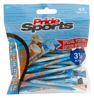 Pride Sports Special Edition Paint Splatter Tees (45 Tees), 83 mm (3 1/4"), blau/orange