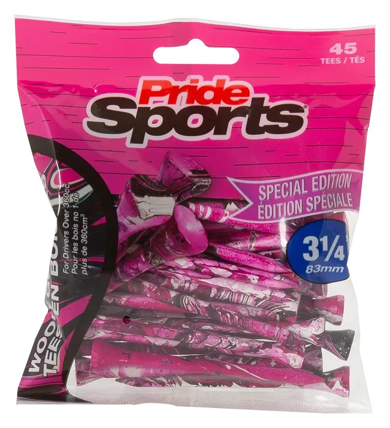 Pride Sports Special Edition Paint Splatter Tees (45 Tees), 83 mm (3 1/4"), pink/schwarz