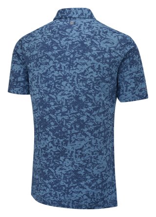 PING Marek Camo Jacquard Herren Polo, infinity blue multi