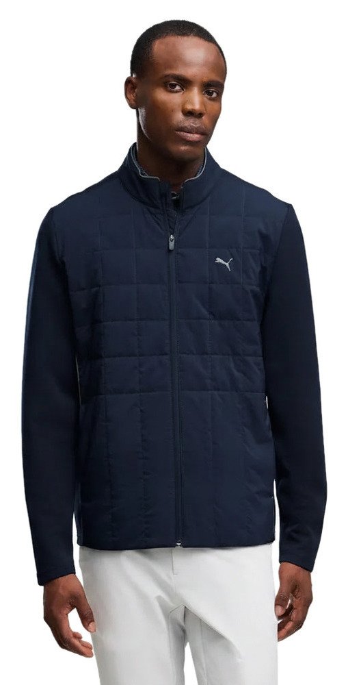 Puma Cloudspun Fleece Hybrid Herren Jacke, Deep Navy