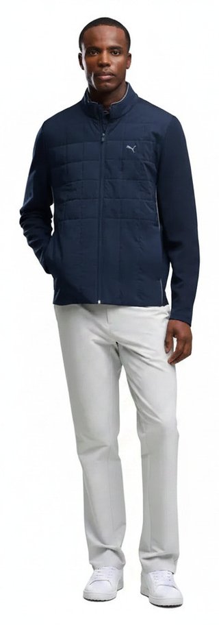 Puma Cloudspun Fleece Hybrid Herren Jacke, Deep Navy