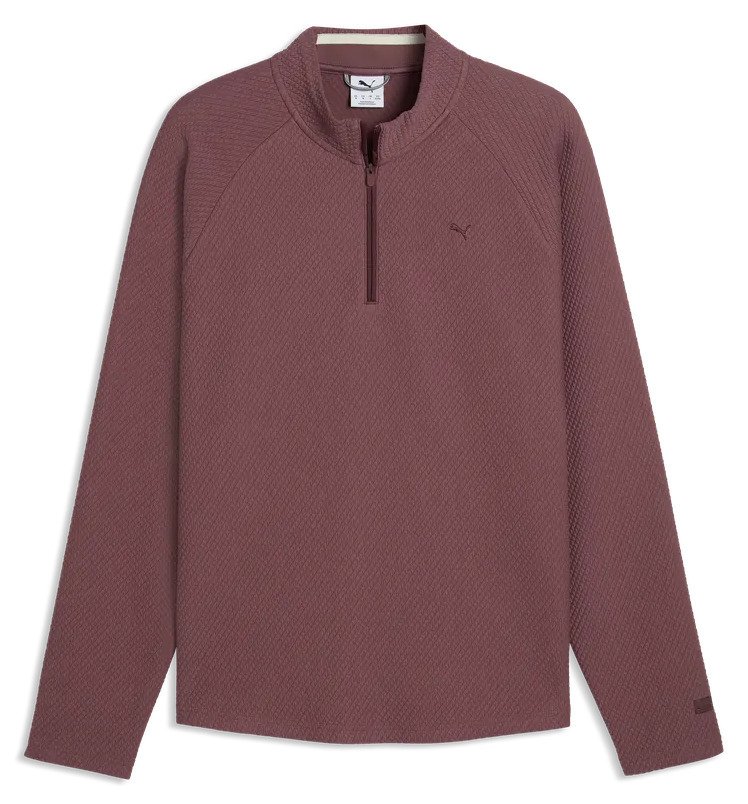 Puma Boulder 2.0 1/4 Zip Herren Sweatshirt, Rich Cocoa