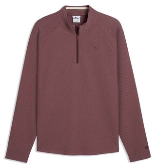 Puma Boulder 2.0 1/4 Zip Herren Sweatshirt, Rich Cocoa
