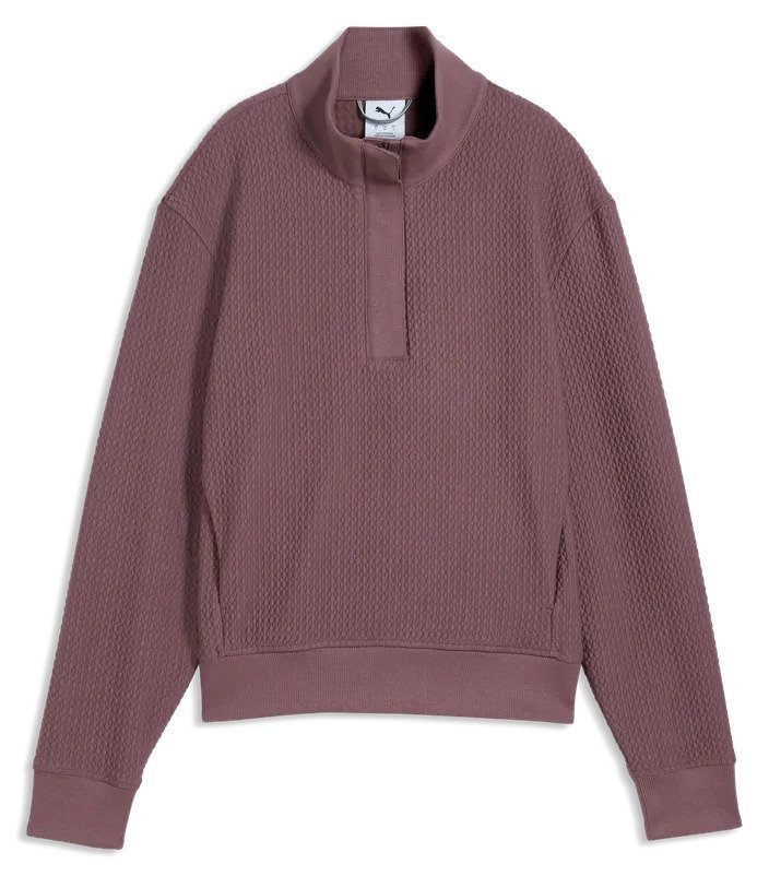 Puma Boulder 1/2 Zip Damen Sweatshirt, Rich Cocoa