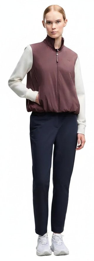 Puma Cloudspun Fleece Hybrid Damen Jacke, rich cocoa/warm white